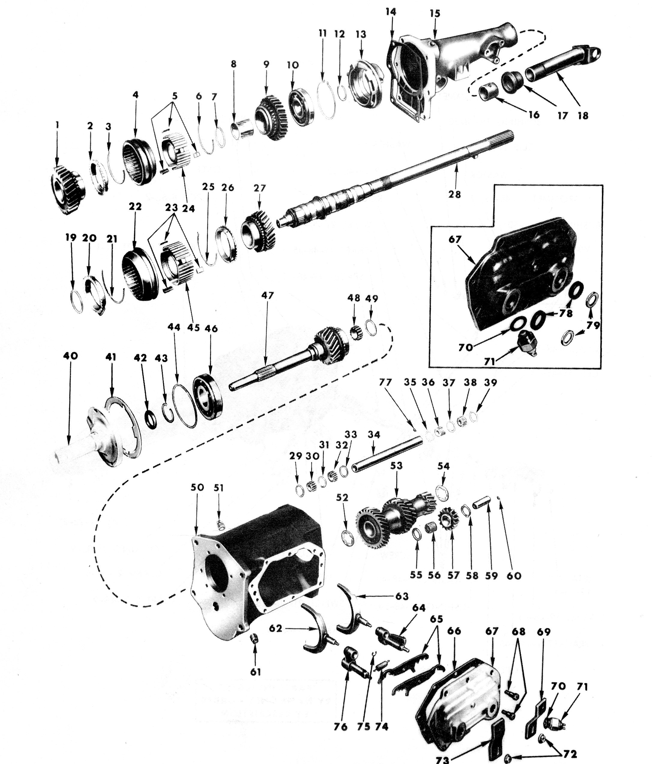 HD A230 NEW PROCESS 3-SPEED PARTS